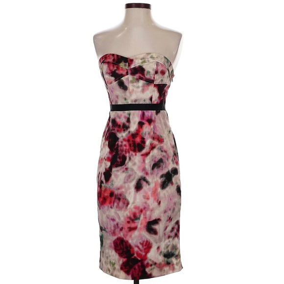 🥀 Anthropologie, Moulinette Soeurs, Hedgerow Haze Strapless Sheath Midi Dress - Picture 9 of 16